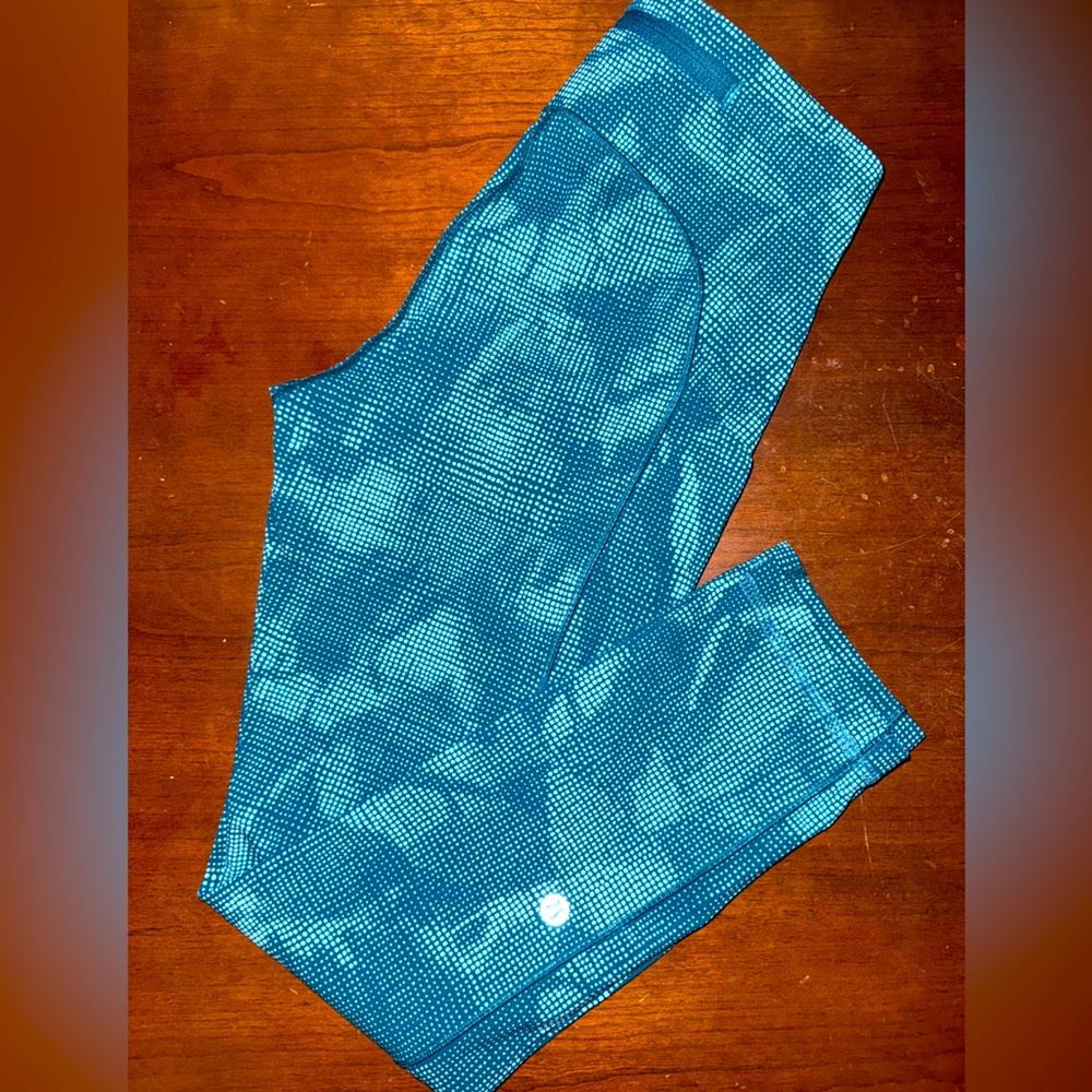 Lululemon Speed Up Tight 28” Illusion Tidal Teal Size 4 NWOT